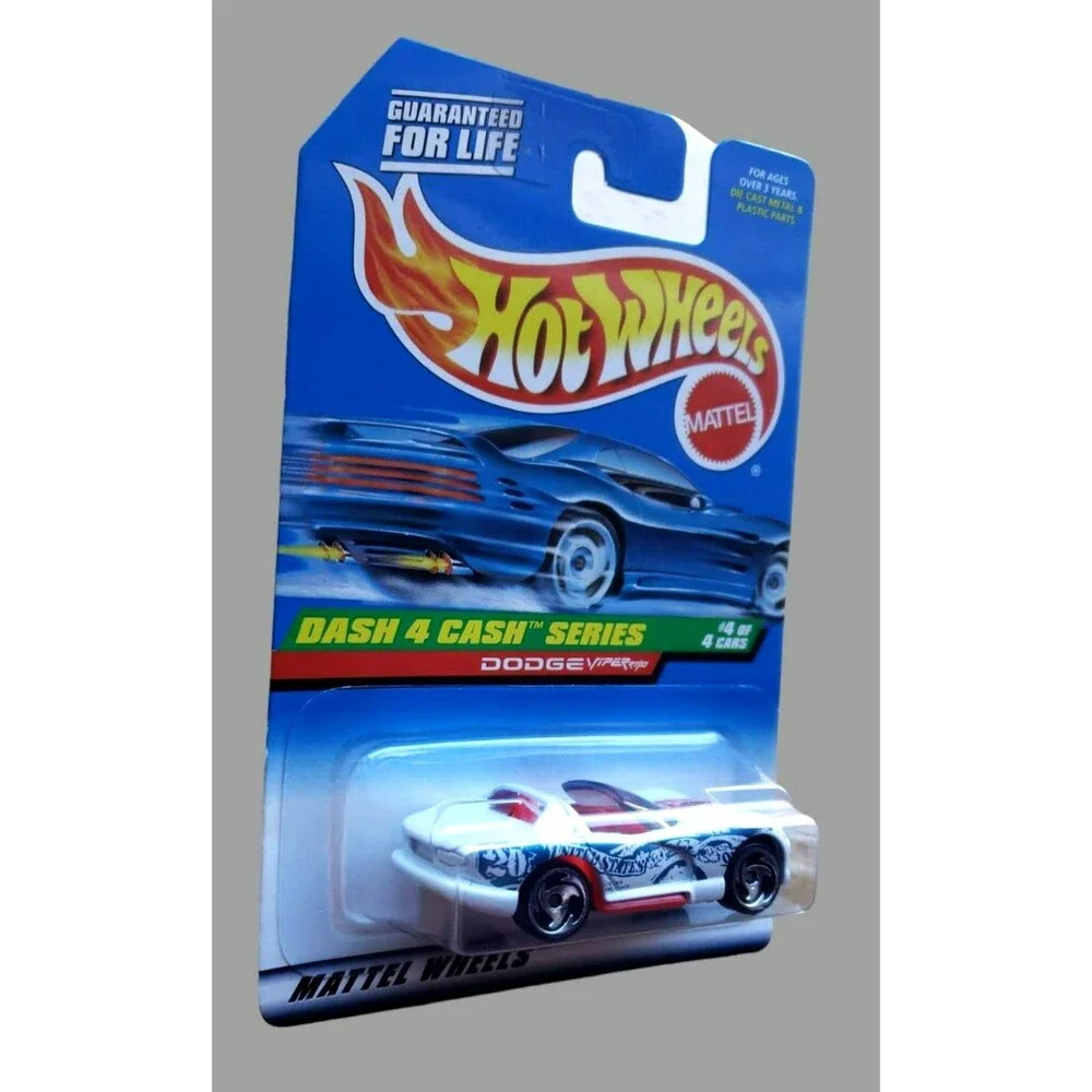 VTG 1998 Hot Wheels DODGE VIPER RT/10 Pearl White #724 DASH 4 CASH SERIES 4/4 SB